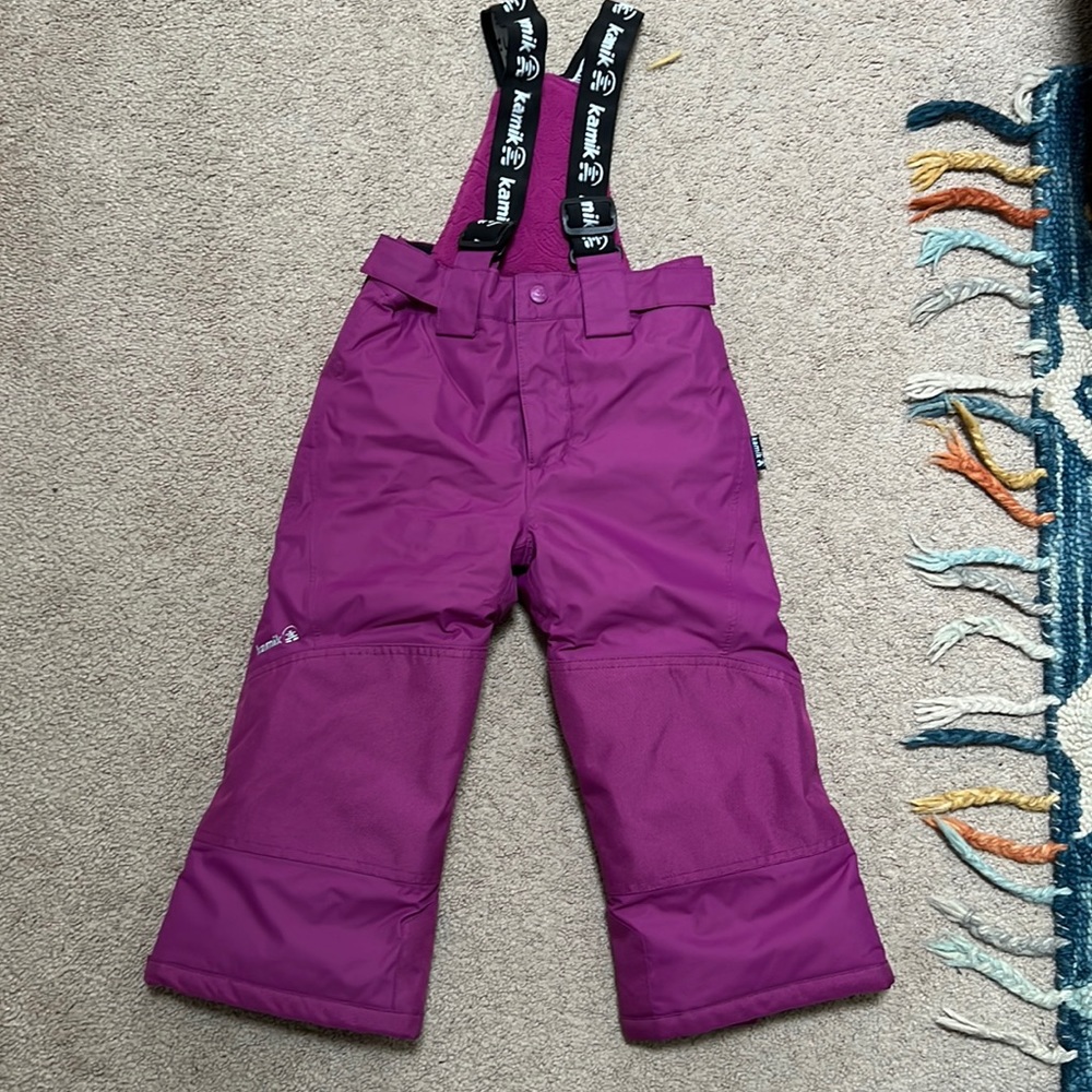 Kamik Harper snow bibs Little girls sz4